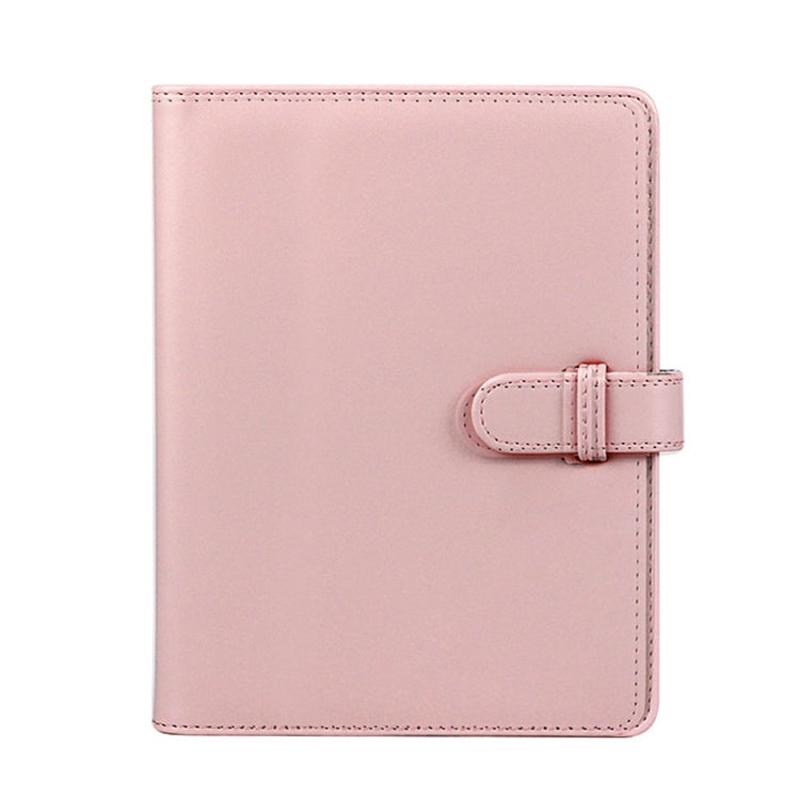 3 Inch PU Leather Retro Photo Album Photo Storage Commemorative Book(Pink)