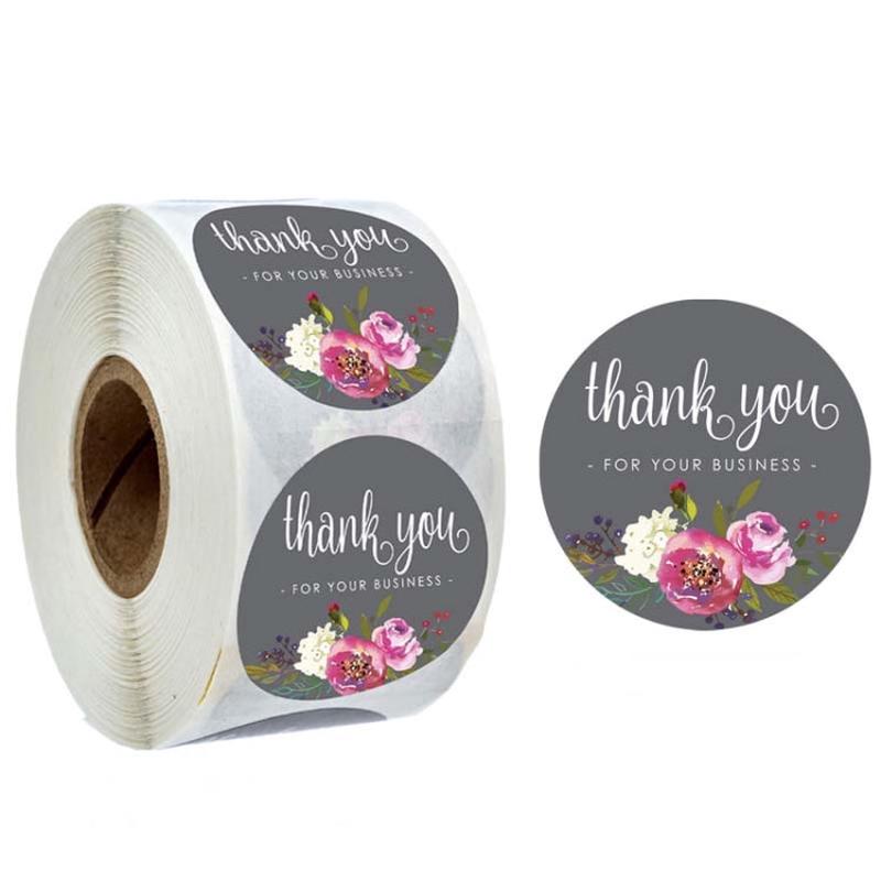 Roll Flower Decoration Thank You Seal Sticker Envelope Decoration Wedding Decoration, Size: 2.5cm/1inch(A-19)