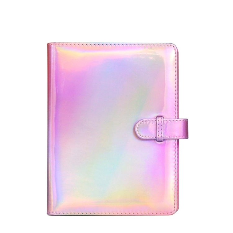 3-Inch 128-Piece PU Photo Album Laser Symphony Mini Digital Photo Storage(Illusion Pink)