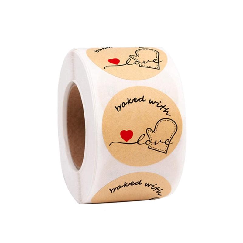 Baked Cake Food Holiday Decoration Label Sticker, Size: 2.5cm / 1inch(B-45)