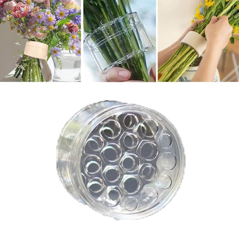 Spiral Ikebana Stem Holder for Vases DIY Bouquet Twister Flower Arrangement Holder, Size: Large(Transparent)