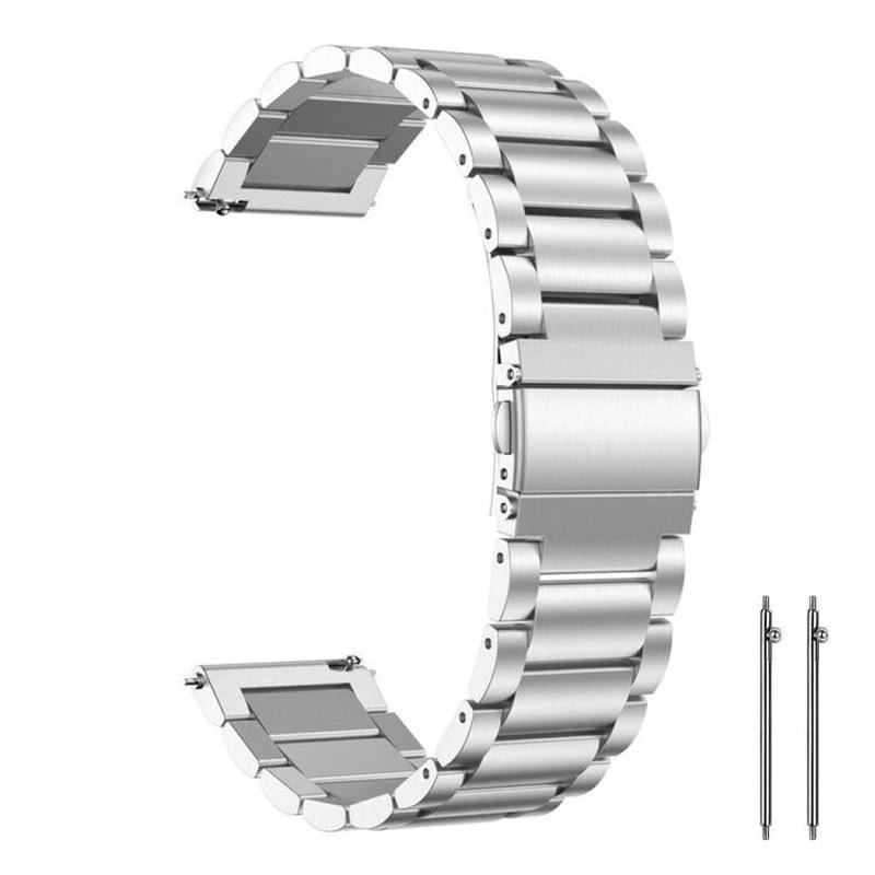 20mm xDfind Three Beads Stainless Steel Watch Band(Silver)