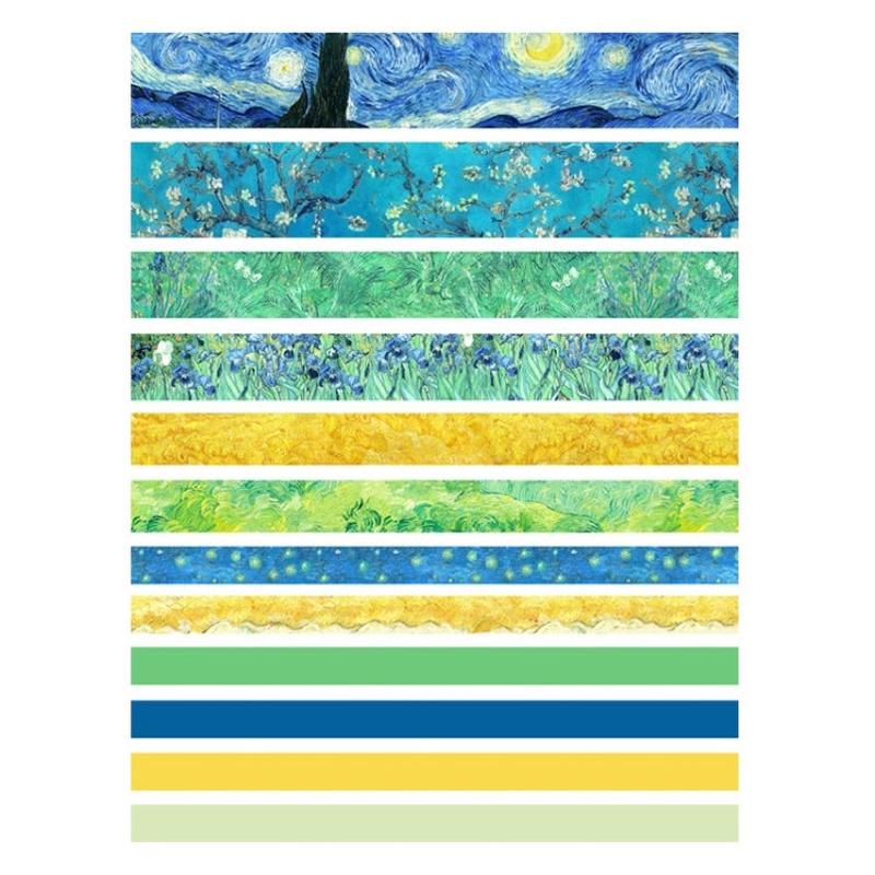 Antique And Paper Tape Hand Account DIY Decoration Material, Colour: Van Gogh Impression