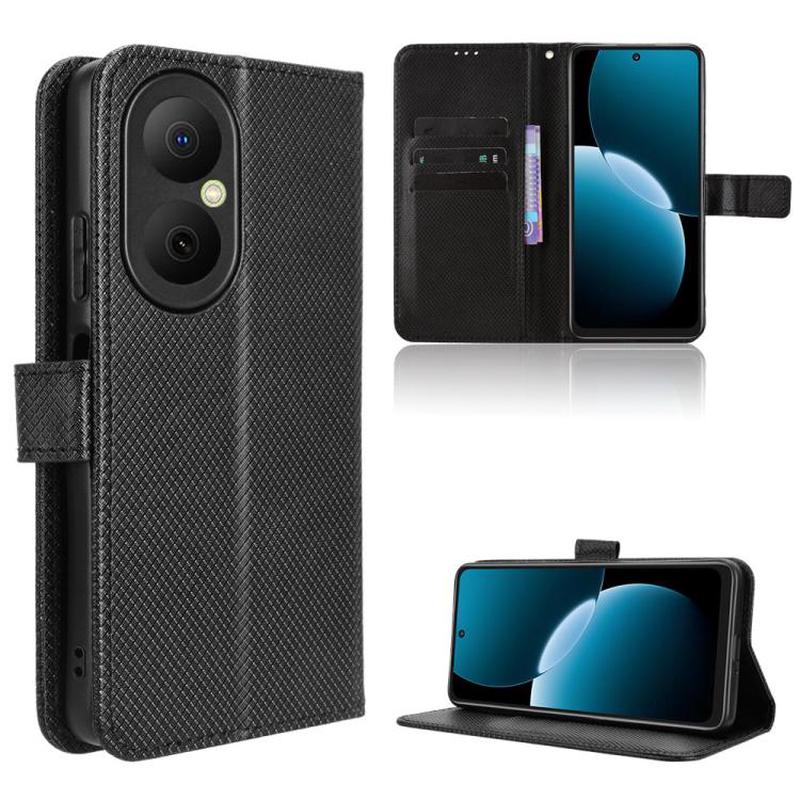 For Huawei Enjoy 80 4G / nova Y73 4G Diamond Texture Leather Phone Case(Black)