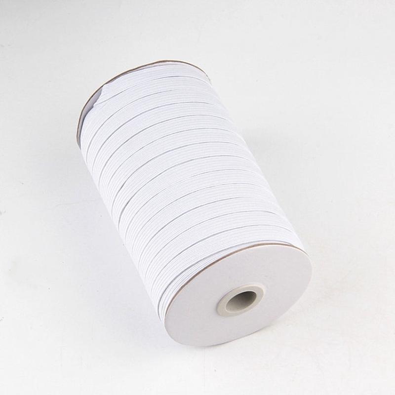 Stretch Rope Clothing Elastic Ribbon Trim Sewing Fabric DIY Garment Accessories, Width:15m 82 Yards(White)