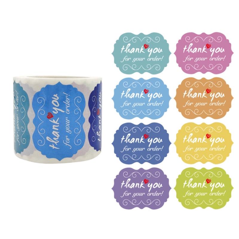 Thank You Sticker Seal Sticker Cake Decoration Label, Size: 50x35mm(K-112)