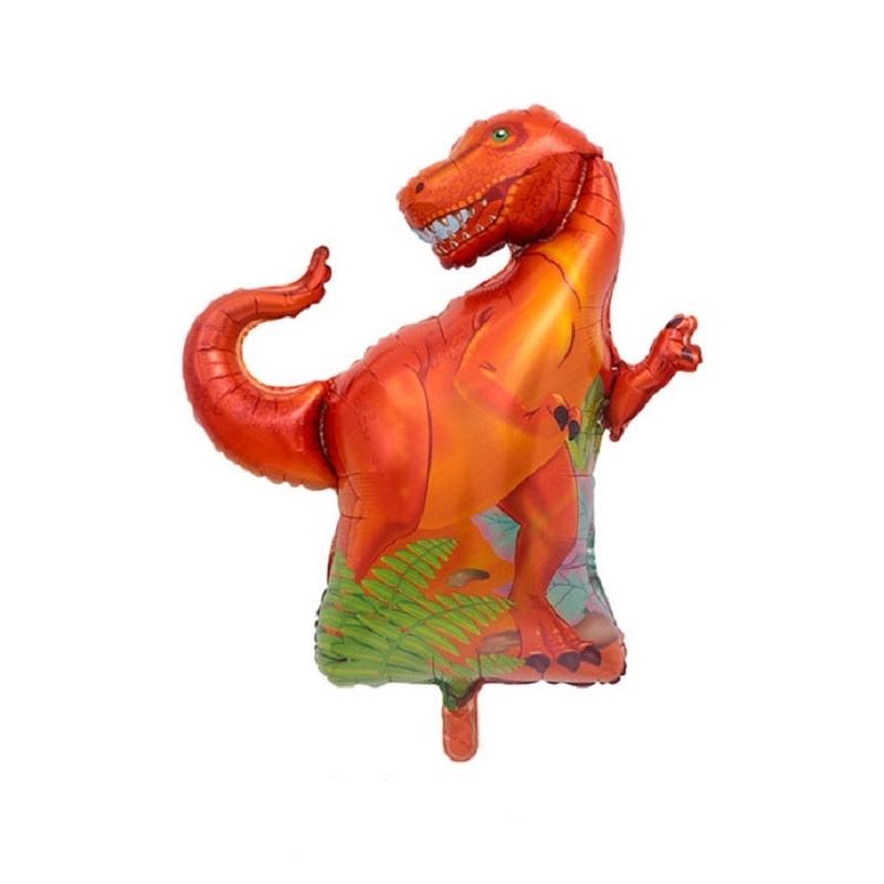 2 PCS Dinosaur Modeling Aluminum Foil Balloon Children Birthday Decoration Party Supplies Toy, Size:Large, Style:Red Tyrannosaurus
