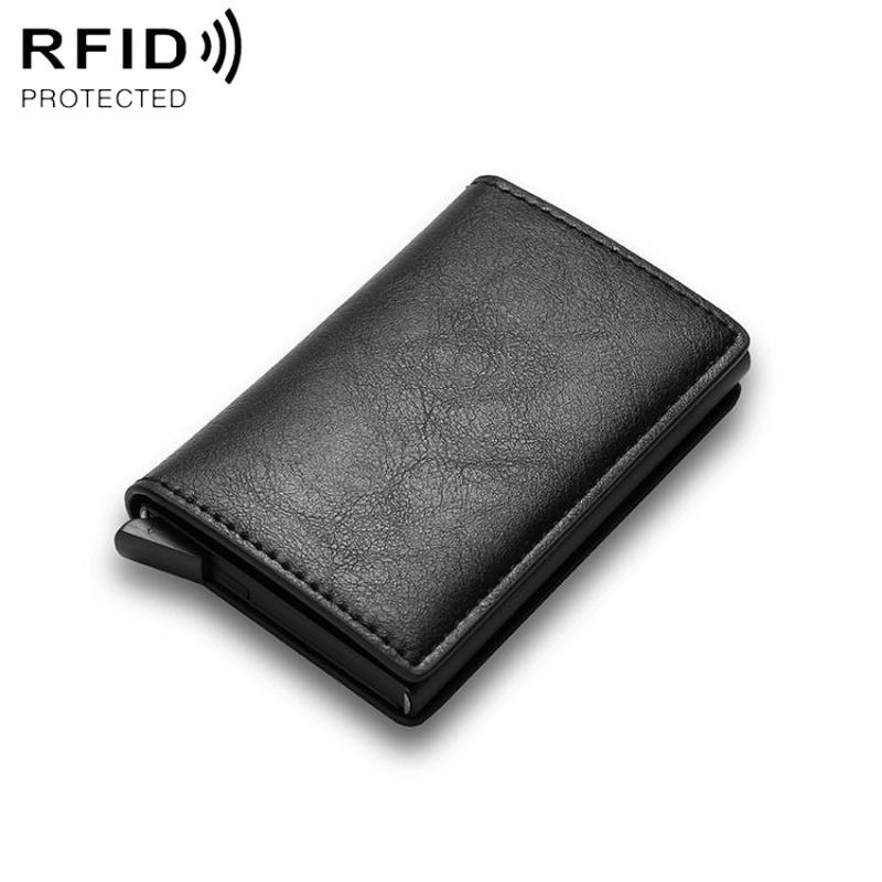 C1804H1 RFID Carbon Fiber Wallet For Men(Black)
