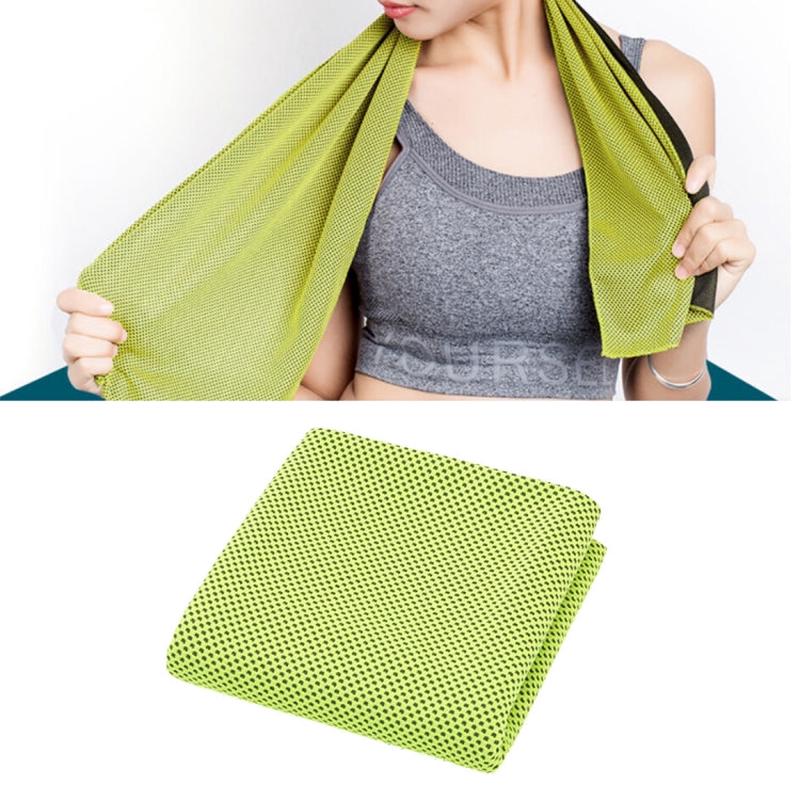 2 PCS Microfiber Fabric Gym Sports Towel Enduring Ice Towel, Size: 30*100cm(Green)