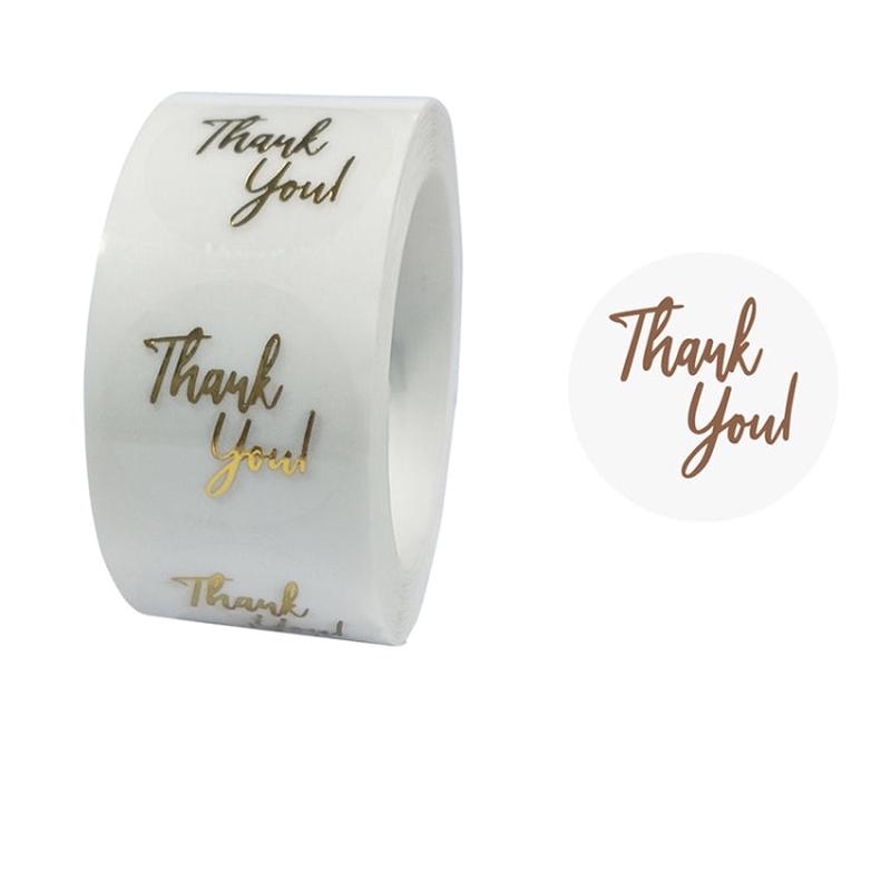 3 PCS Bronzing Thank You Baking Sticker Gift Decoration Label, Size: 2.5cm/1inch E-01