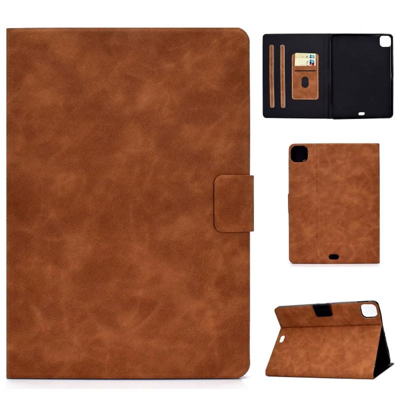 For iPad Air 2022 / 2020 10.9 Cowhide Texture Leather Smart Tablet Case(Brown)
