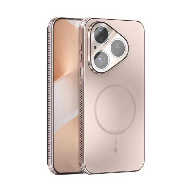 For Huawei Pura 80 5G ABEEL Heat Dissipation Frosted MagSafe Phone Case with Lens Film(Rose Gold)