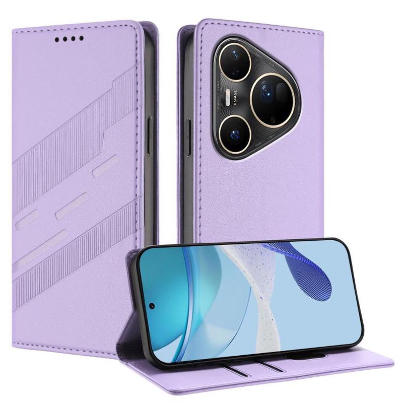 For Huawei Pura 80 Ultra Embossed Multi-functional Wallet Retro Leather Phone Case(Light Purple)