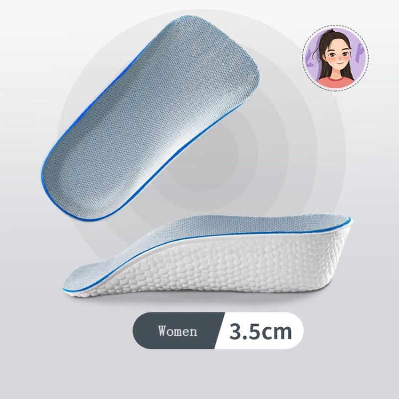 3.5CM Increase Height Women Insoles Light Weight Soft Elastic Arch Support Shoes Pads