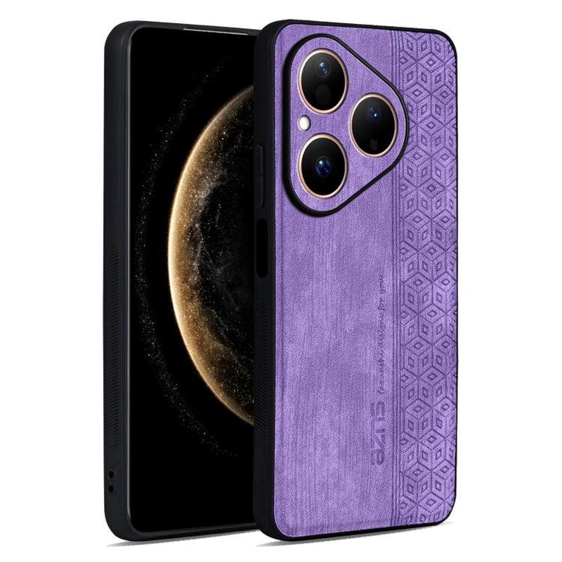 For Huawei Pura 80 5G AZNS 3D Embossed Skin Feel Phone Case(Purple)