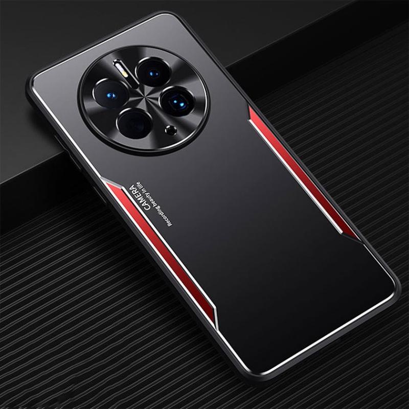 For Huawei Mate 50 Pro Blade Series TPU + Titanium Alloy Phone Case(Black Red)