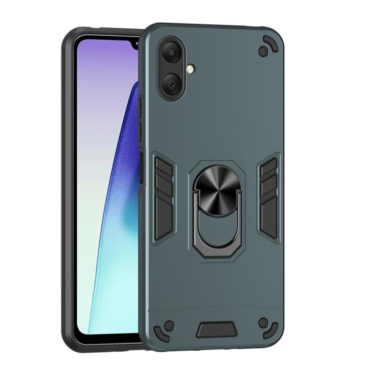For Samsung Galaxy A07 4G Shockproof Metal Ring Holder Phone Case(Green)