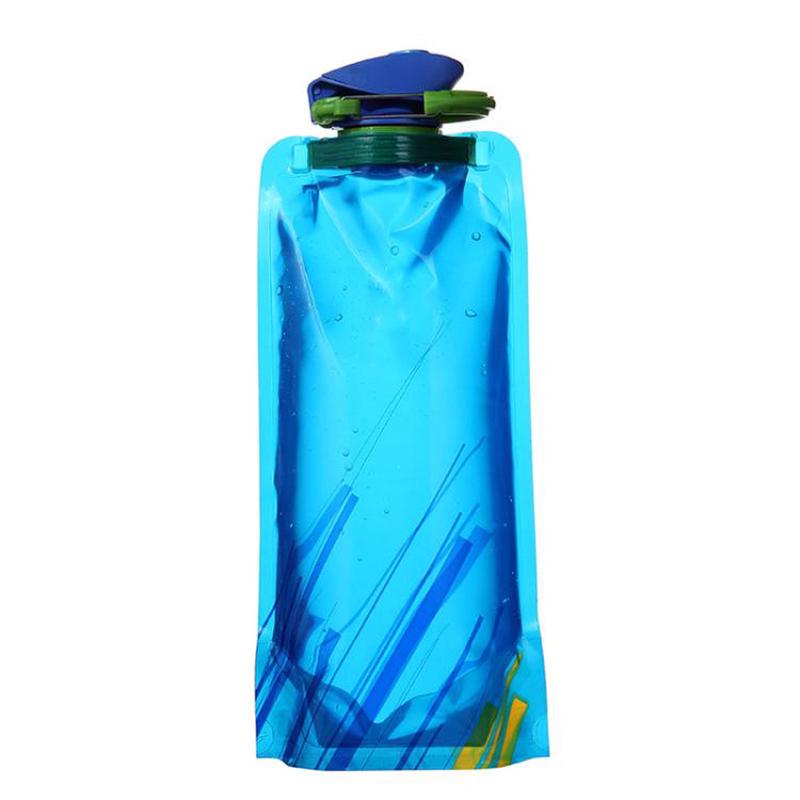 AOTU AT6601 Food Grade Soft 700ml Drinking Bag Outdoor Sports Portable Foldable Water Bag(Blue)