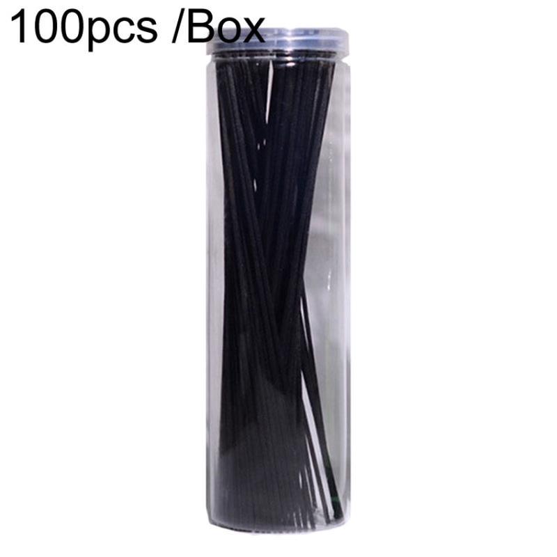 100pcs 3mmx30cm Rattan Aromatherapy Stick Floral Water Diffuser Hotel Deodorizing Diffuser Stick(Black)