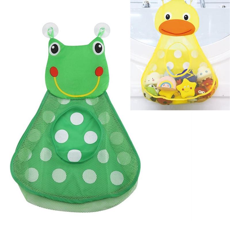 Baby Shower Bath Toys Storage Mesh Bag with Strong Suction Cups(Green)