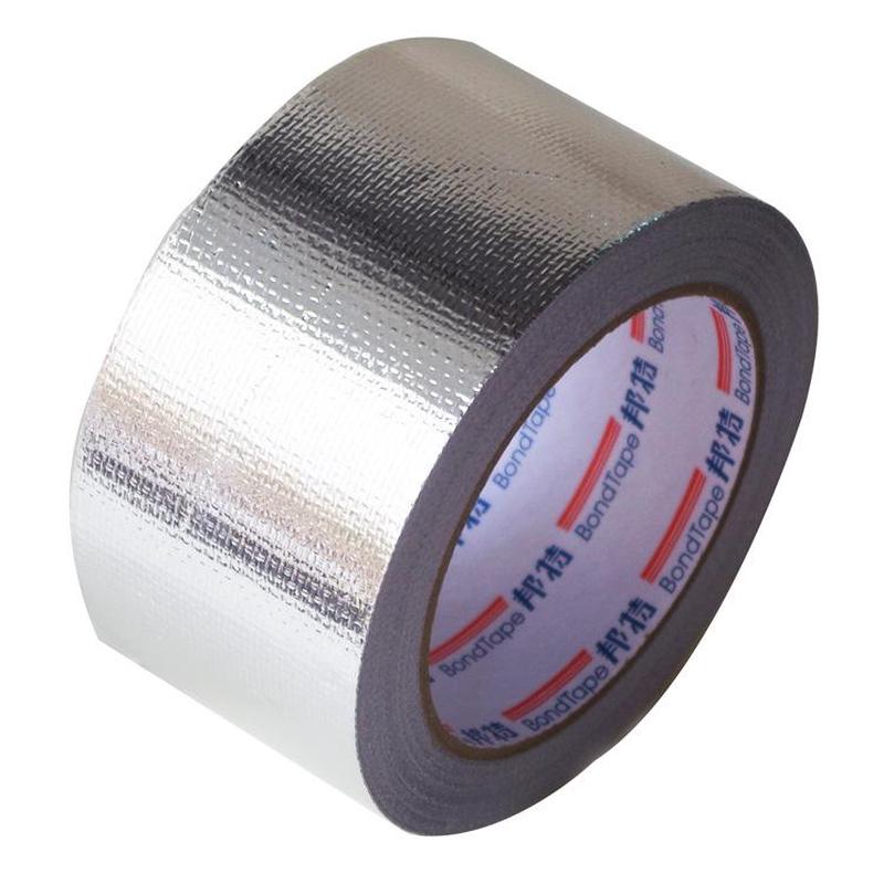 BondTape 6cm x 23m Fiberglass Aluminum Foil Tape High Temperature Resistant for HVAC Duct, Pipe Repair, Leak Sealing