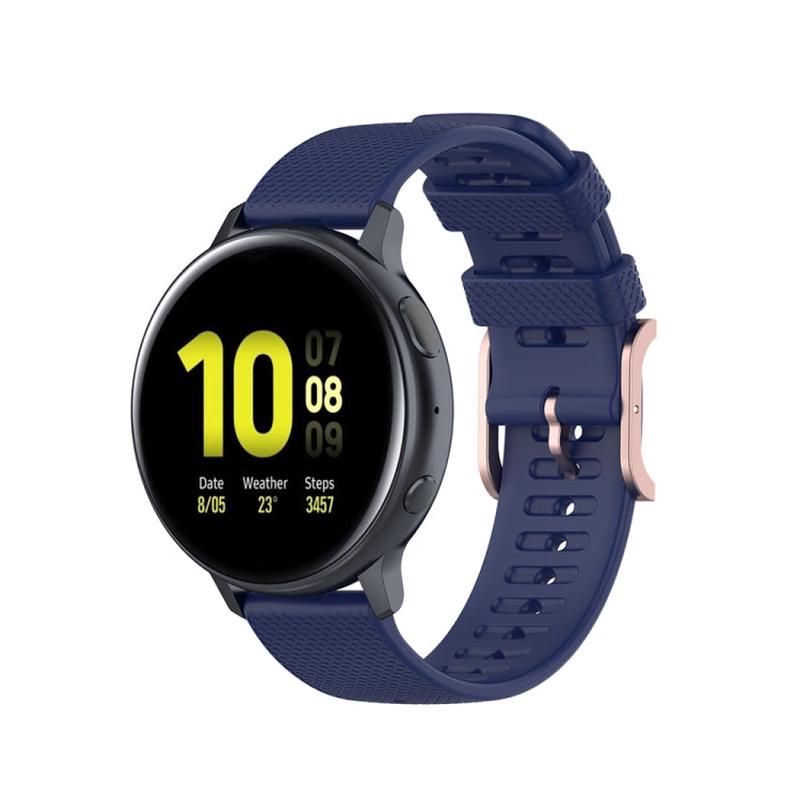 For Galaxy Watch Active 3 / Active 2 / Active / Galaxy Watch 3 41mm / Galaxy Watch 42mm 20mm Dot Texture Watch Band(Midnight Blue)