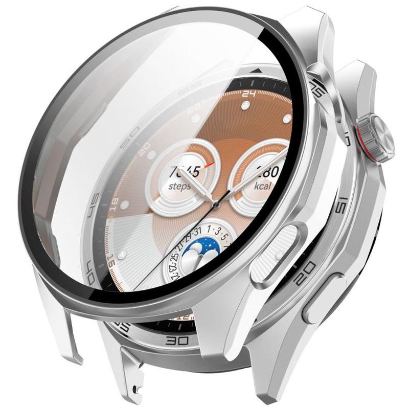 For Huawei Watch GT 6 46mm Tempered Film Integrated PC Watch Protective Cover(Matte Silver)