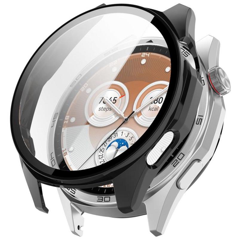 For Huawei Watch GT 6 46mm Tempered Film Integrated PC Watch Protective Cover(Glossy Black)