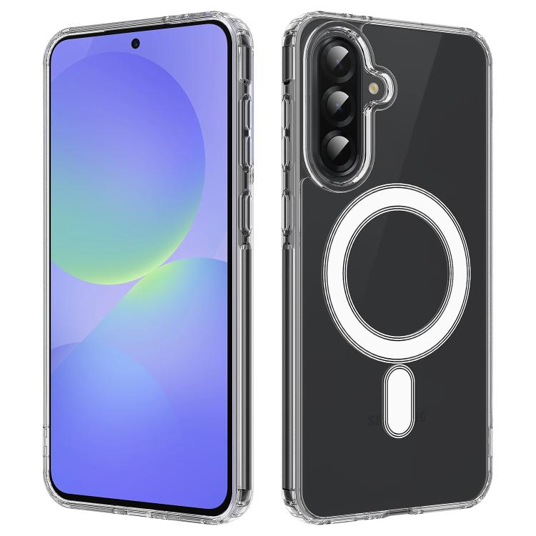 For Samsung Galaxy A56 5G MagSafe Magnetic Acrylic TPU Phone Case(Transparent)