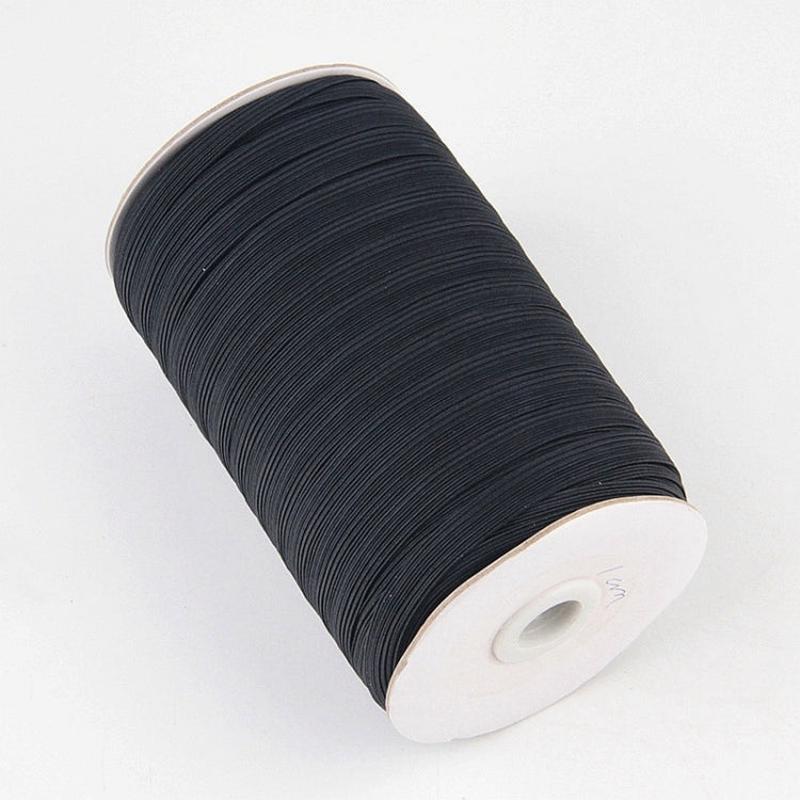 Stretch Rope Clothing Elastic Ribbon Trim Sewing Fabric DIY Garment Accessories, Width:15m 82 Yards(Black)