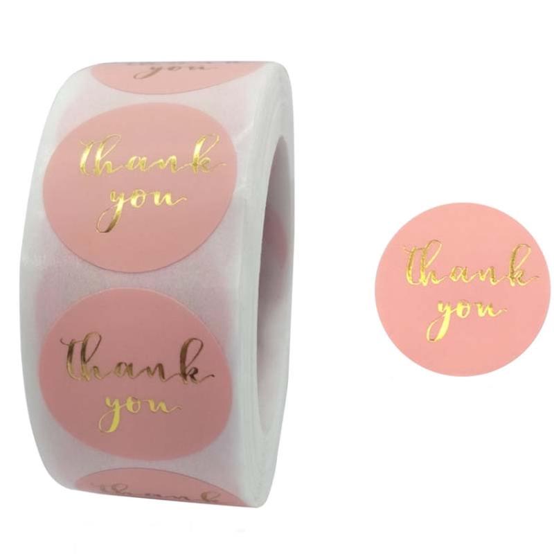 5 PCS Hot Stamping Thank You Sticker Seal Sticker Gift Wedding Decoration, Size: 2.5 cm/1 inch(C-09)