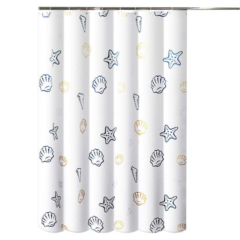 200x180cm Sea World Polyester Shower Curtain Thickened Waterproof Bathroom Shower Curtain Cloth With Hooks