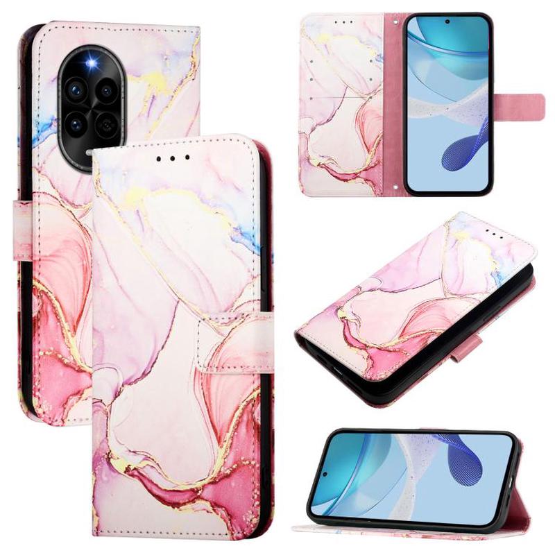 For Huawei nova 13 Pro PT003 Marble Pattern Flip Leather Phone Case(Rose Gold)