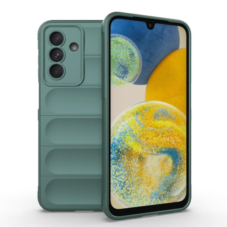 For Samsung Galaxy A26 5G Magic Shield TPU + Flannel Phone Case(Dark Green)