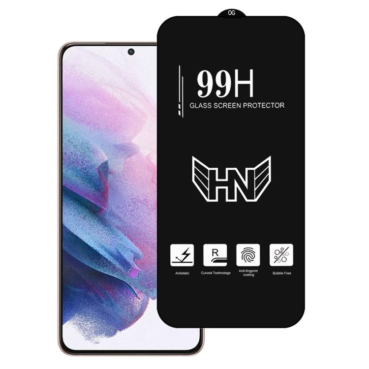 For Samsung Galaxy S21+ 5G 0.18mm High Aluminum Large Arc Full Screen Tempered Glass Film, Support Fingerprint Unlocking