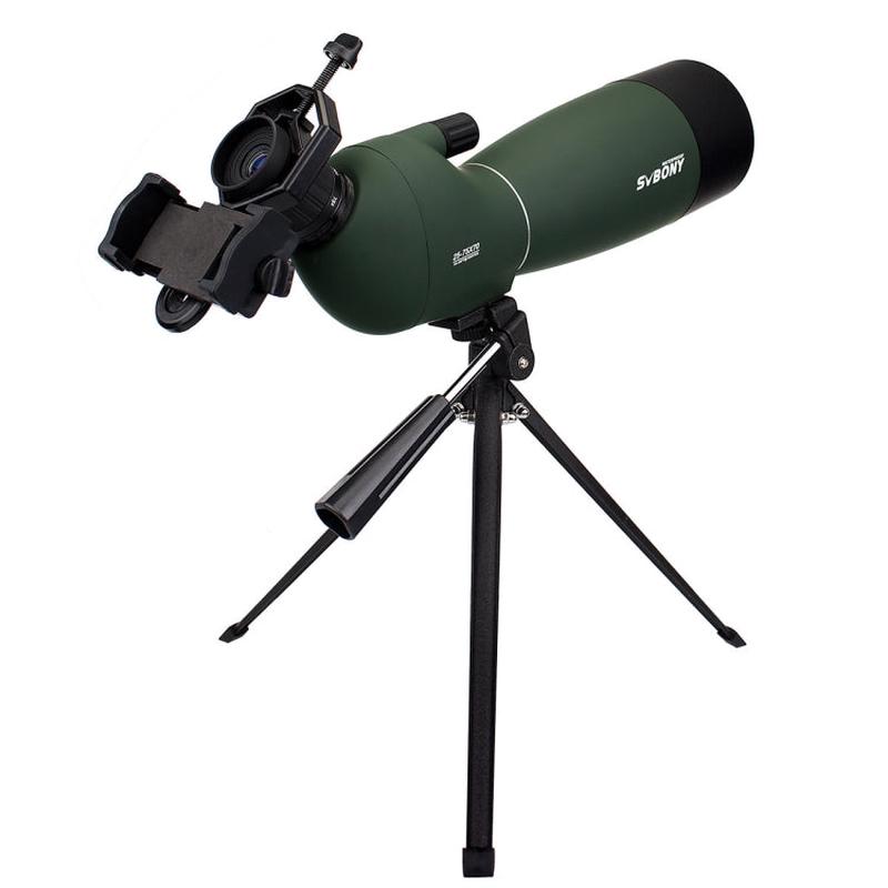 SVBONY SV28 25-75x70 HD Birding Scope With Tripod, Style: 15mm Eyepiece Green Film