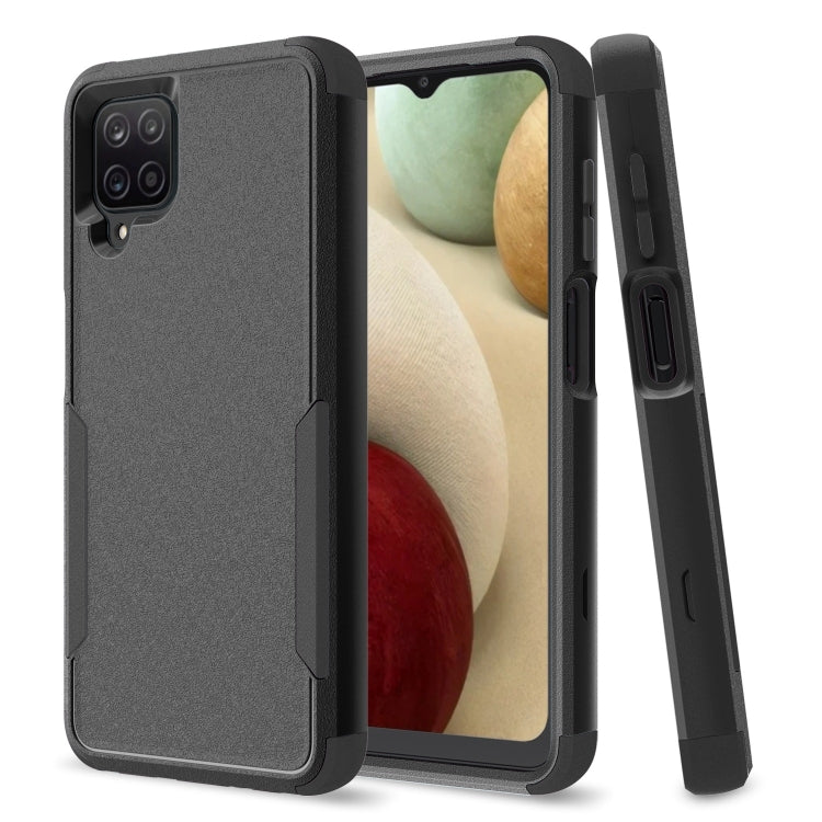 For Samsung Galaxy A12 TPU + PC Shockproof Phone Case(Black)