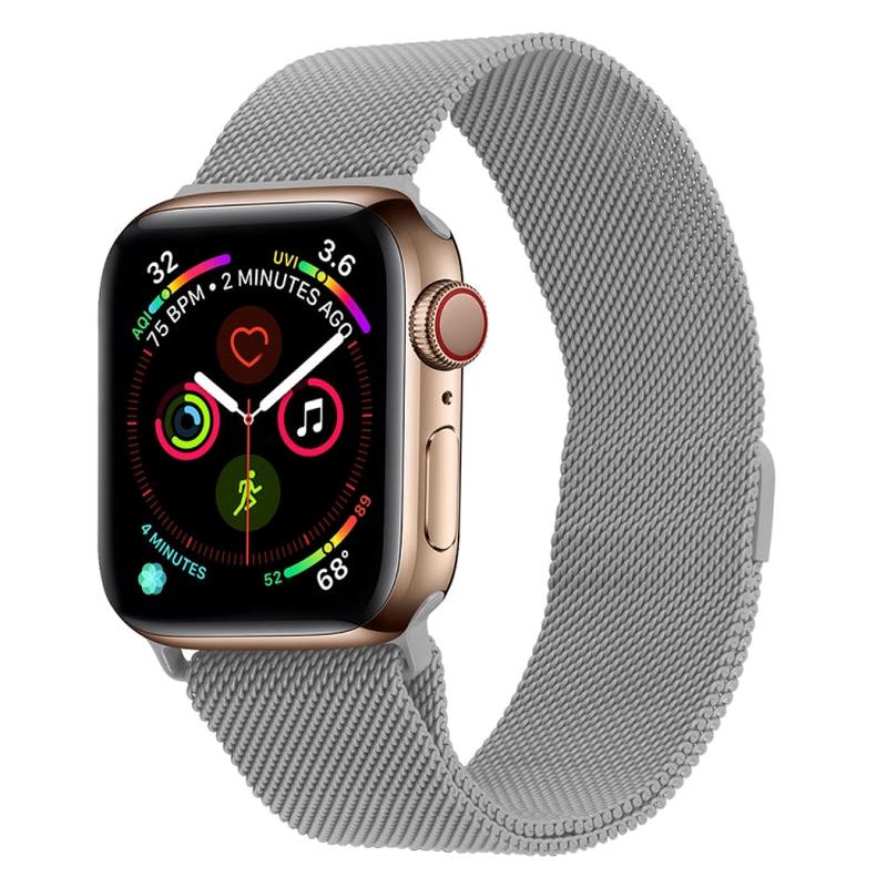 Milanese Stainless Steel Watch Band For Apple Watch Ultra 49mm&Watch Ultra 2 49mm / Series 9&8&7 45mm / SE 3&SE 2&6&SE&5&4 44mm / 3&2&1 42mm(Silver)