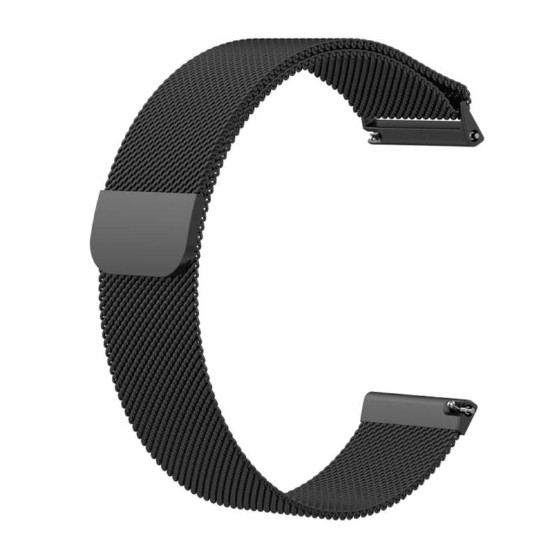For Fitbit Versa Milanese Watch Band, Size:L(Black)