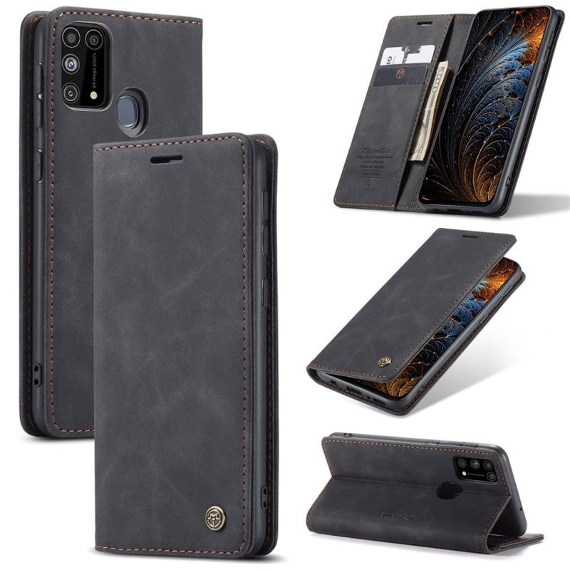 For Galaxy M31 CaseMe-013 Multifunctional Horizontal Flip Leather Case with Card Slot & Holder & Wallet(Black)