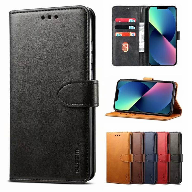 For Samsung Galaxy A13 5G / 4G GUSSIM Horizontal Flip Leather Phone Case(Black)