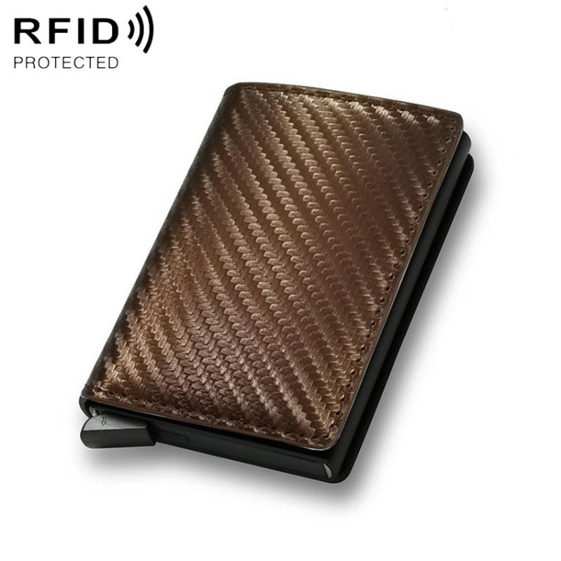 C1804H1 RFID Carbon Fiber Wallet For Men(Bronzed Carbon Fiber)