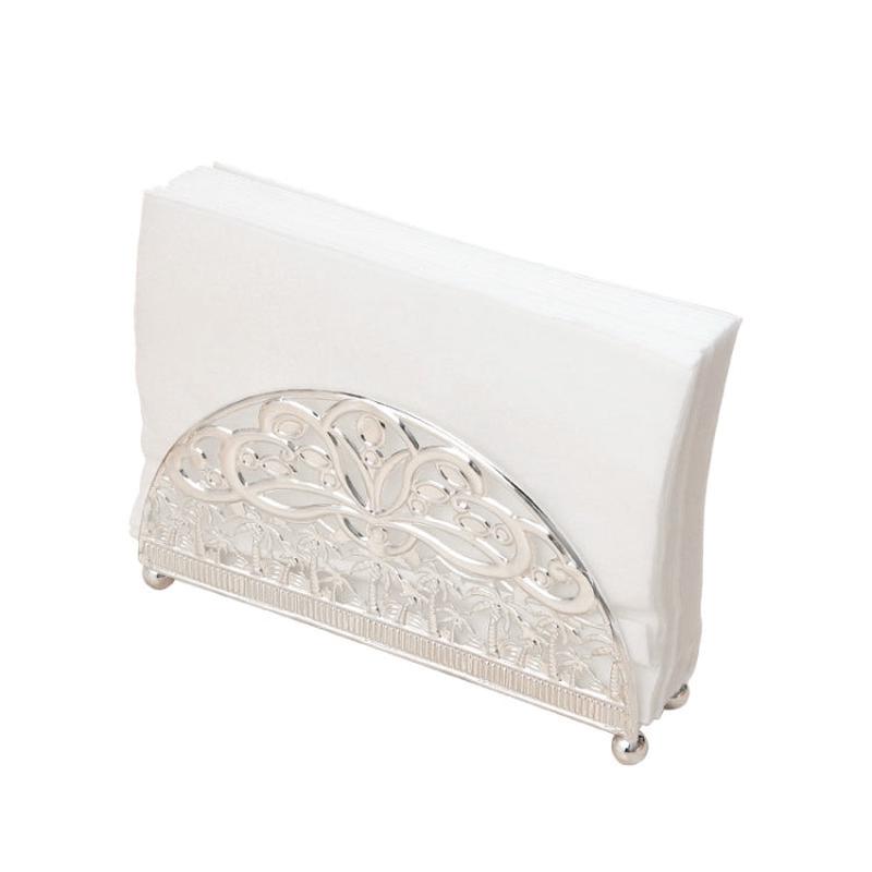 Metal Vintage Upright Dining Table Paper Towel Organizer(Silver)