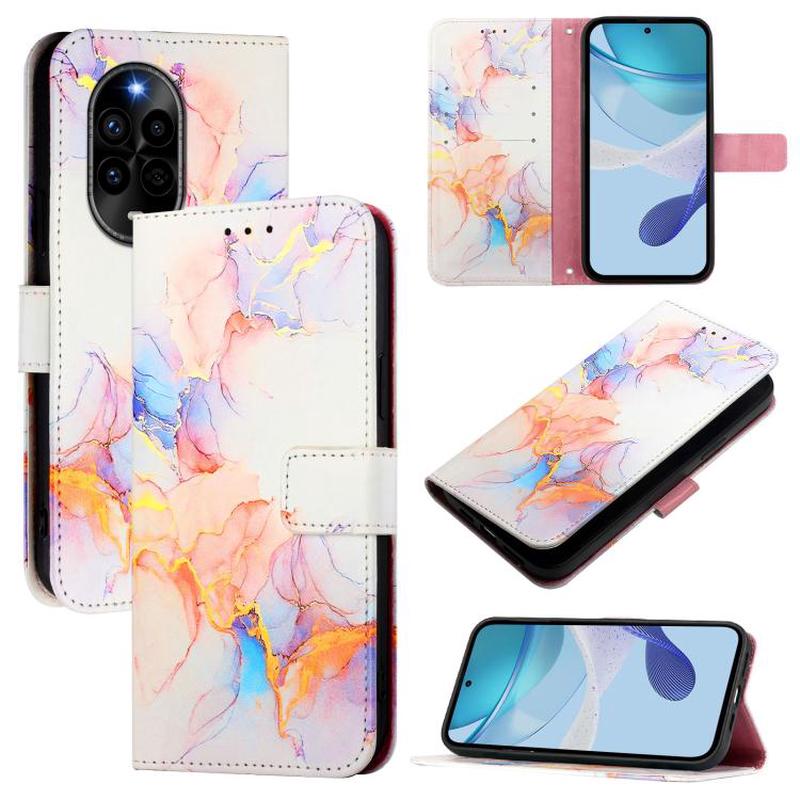 For Huawei nova 13 Pro PT003 Marble Pattern Flip Leather Phone Case(Marble White)