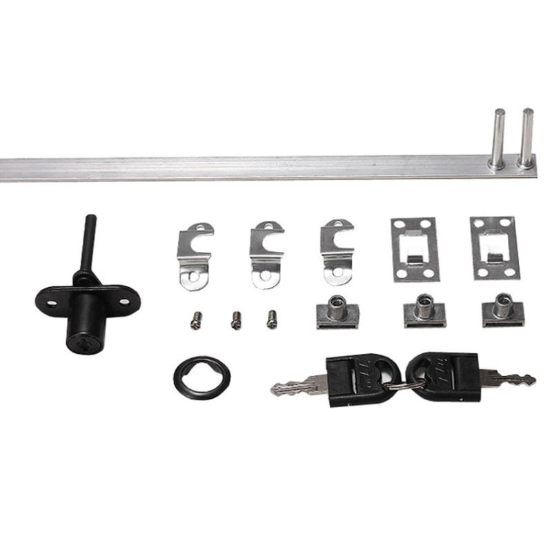 Home Office Desk Drawer Triple Connect File Cabinet Lock, Style: Front Black