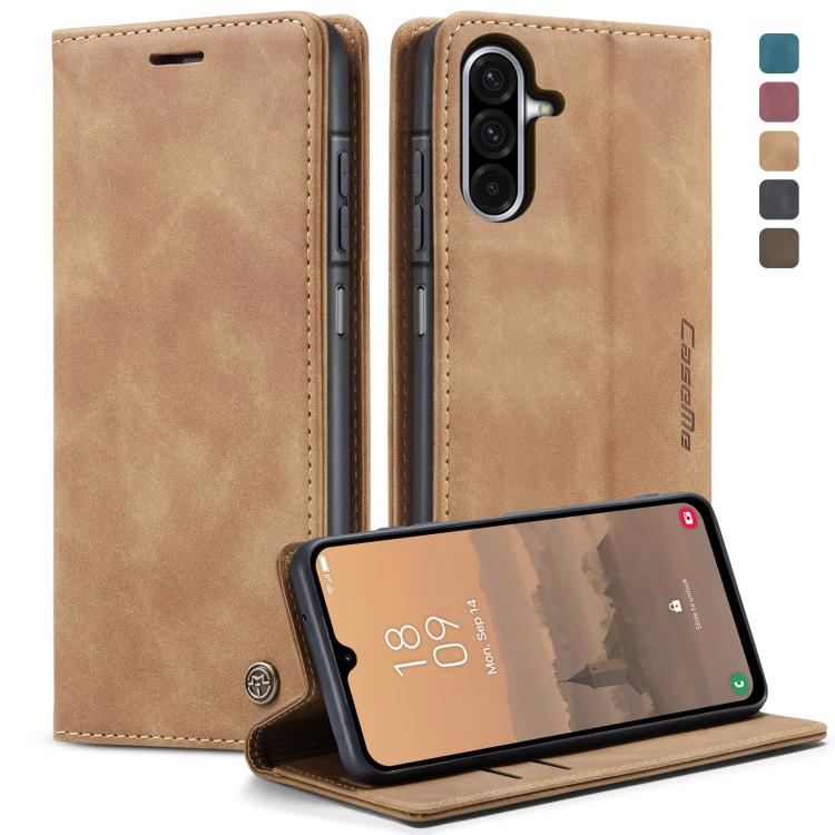 For Samsung Galaxy A26 CaseMe 013 Multifunctional Horizontal Flip Leather Phone Case(Brown)