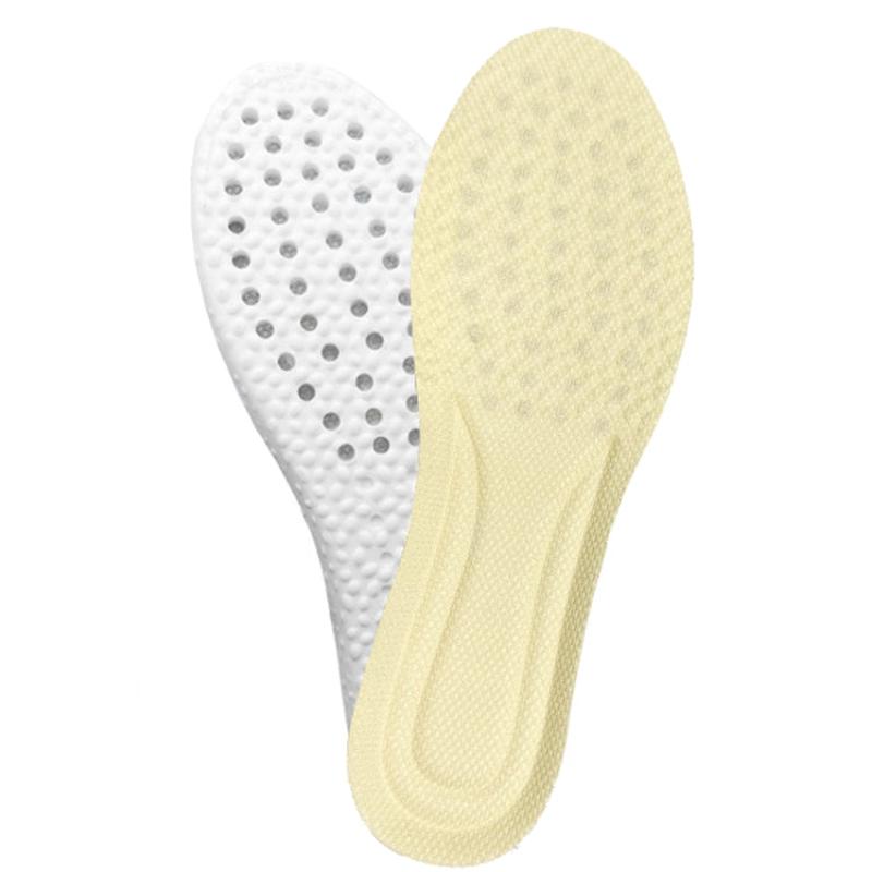 1pair High Elasticity Anti-Odor Breathable Sweat Absorbent Shock Absorbing Insoles, Size: 41-42(Beige)