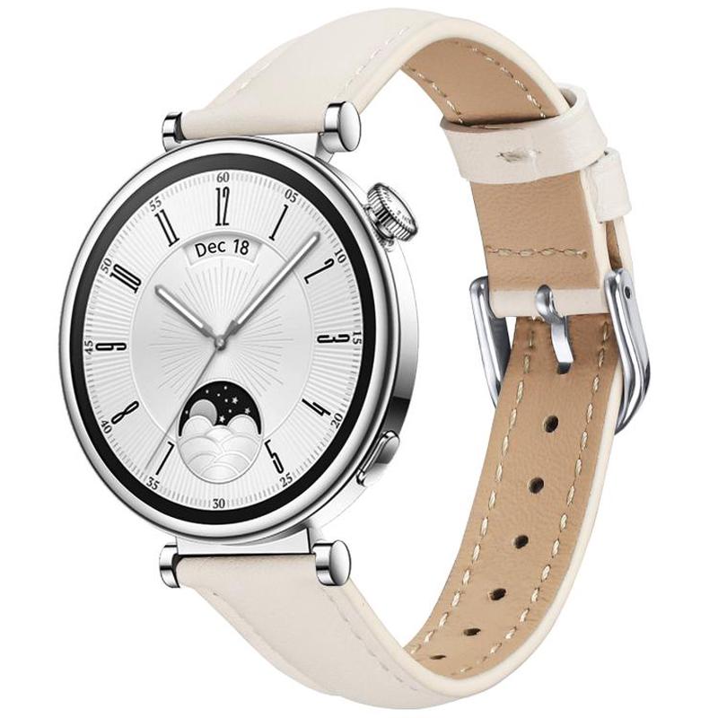 18mm Slim Genuine Leather Watch Band(Apricot)