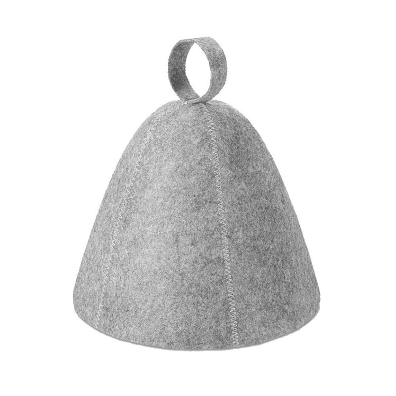 Felt Sauna Hot Spring Bath Hat Absorbent Hair Drying Cap(Grey)