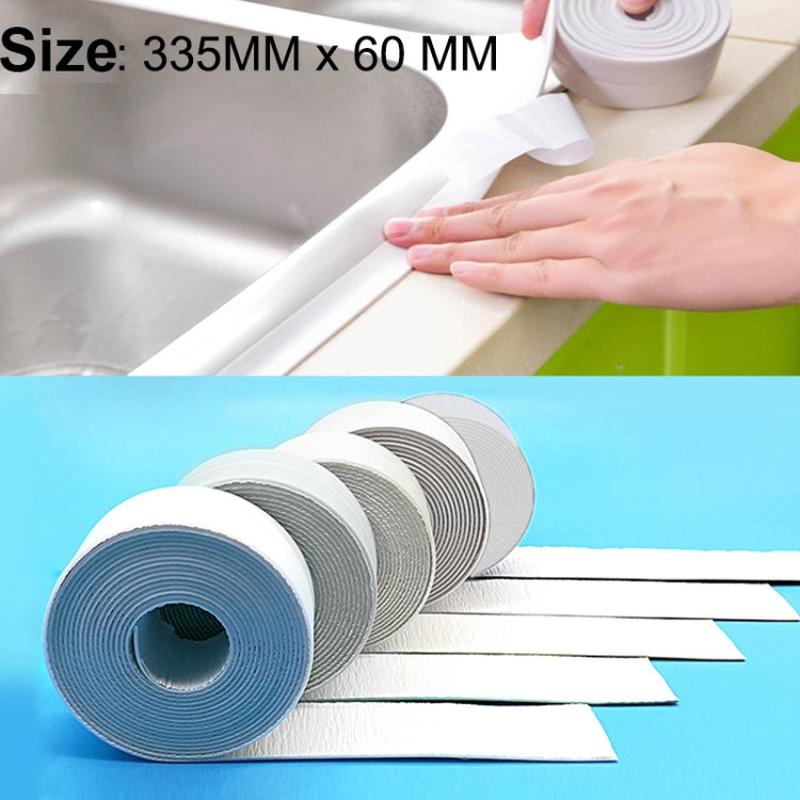 PE Kitchen and Bathroom Waterproof and Mildew Proof tape Size:60mm x 3.35m(White)